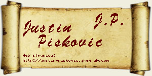 Justin Pisković vizit kartica